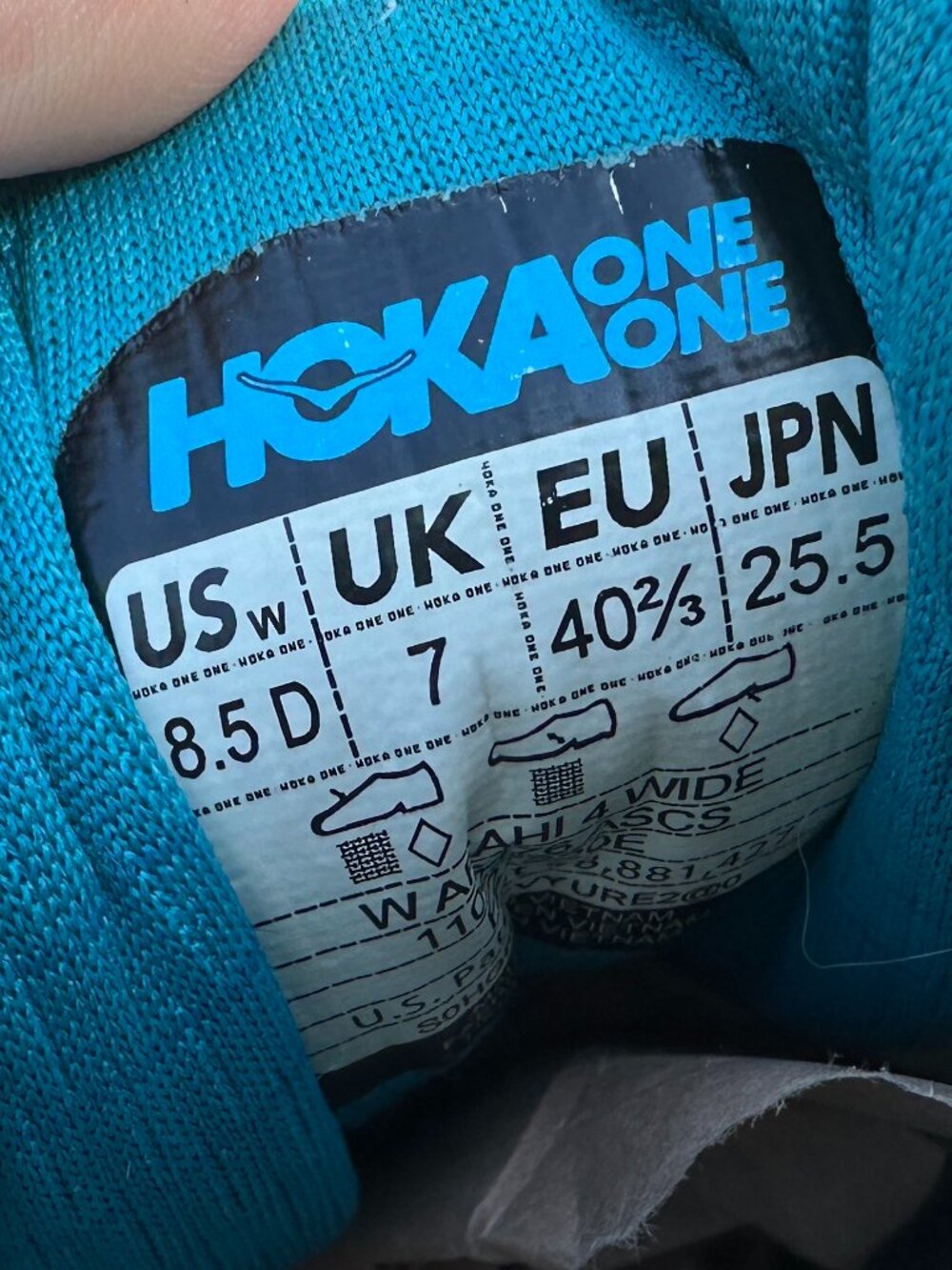 Hoka Arahi 4 Running Shoes Womens Size 8.5 D Blue Sneakers Tennis Shoes Wide - Picture 7 of 11